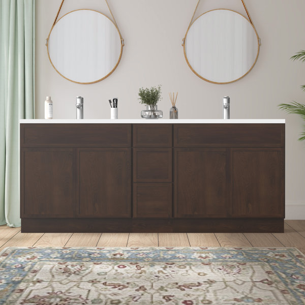 Home Beyond 90 Double Bathroom Vanity Base Only | Wayfair